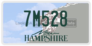 7M528  license plate in NH