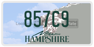 857C9  license plate in NH
