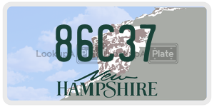86C37  license plate in NH