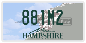881M2  license plate in NH