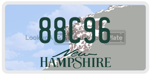 88C96  license plate in NH