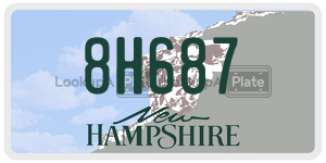 8H687  license plate in NH