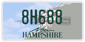 8H688  license plate in NH