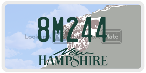 8M244  license plate in NH