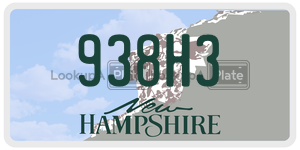 938H3  license plate in NH