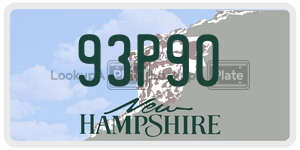 93P90  license plate in NH