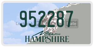 952287  license plate in NH