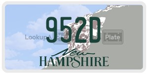 952D  license plate in NH