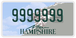 9999999  license plate in NH