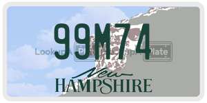 99M74  license plate in NH