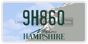9H860  license plate in NH