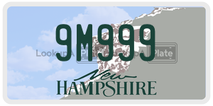 9M999 license plate in New Hampshire
