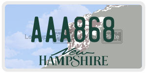 AAA868  license plate in NH