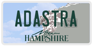 ADASTRA license plate in New Hampshire