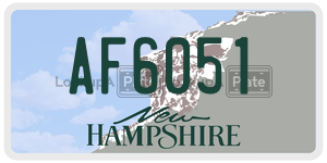 AF6051  license plate in NH