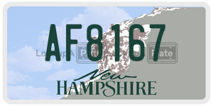 AF8167  license plate in NH