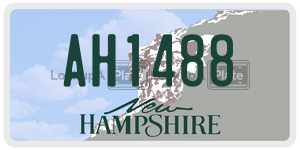 AH1488 license plate in New Hampshire