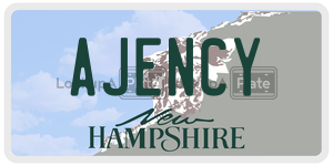 AJENCY  license plate in NH