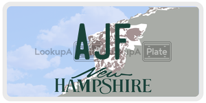 AJF  license plate in NH