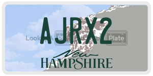 AJRX2  license plate in NH