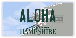 ALOHA license plate in New Hampshire
