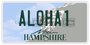 ALOHA1  license plate in NH