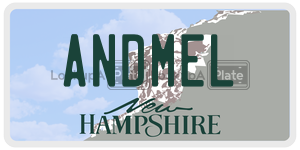 ANDMEL  license plate in NH