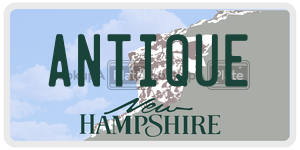 ANTIQUE  license plate in NH