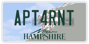 APT4RNT  license plate in NH
