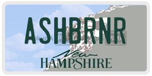 ASHBRNR  license plate in NH