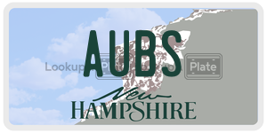 AUBS  license plate in NH