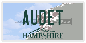 AUDET  license plate in NH