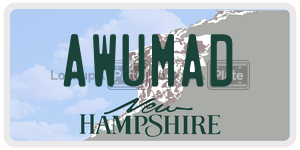 AWUMAD  license plate in NH