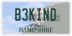 B3KIND  license plate in NH