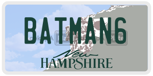 BATMAN6  license plate in NH