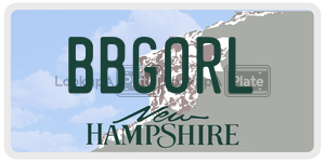 BBGORL  license plate in NH