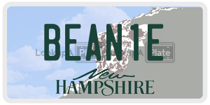 BEAN1E  license plate in NH