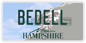 BEDELL  license plate in NH