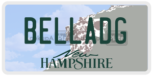 BELLADG  license plate in NH