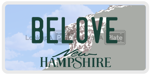 BELOVE  license plate in NH