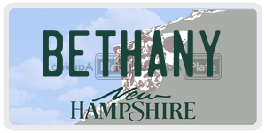 BETHANY  license plate in NH