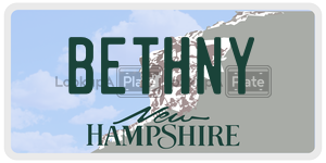 BETHNY  license plate in NH