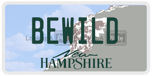 BEWILD license plate in New Hampshire