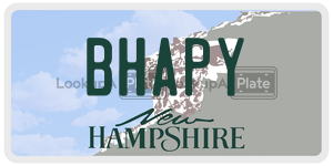 BHAPY  license plate in NH