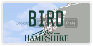 BIRD  license plate in NH