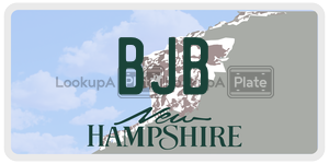 BJB  license plate in NH