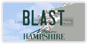 BLAST  license plate in NH