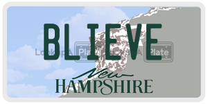 BLIEVE  license plate in NH