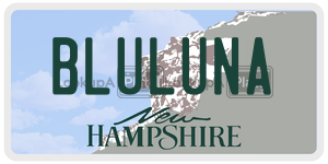 BLULUNA  license plate in NH