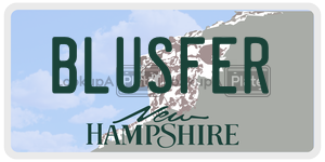 BLUSFER  license plate in NH